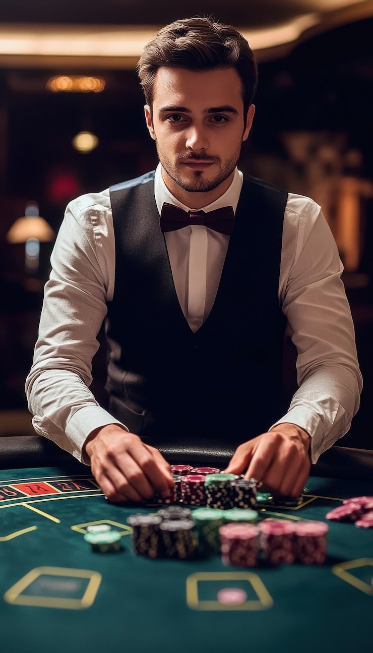 Meja Sakong live di studio pai togel dengan dealer dan pemain